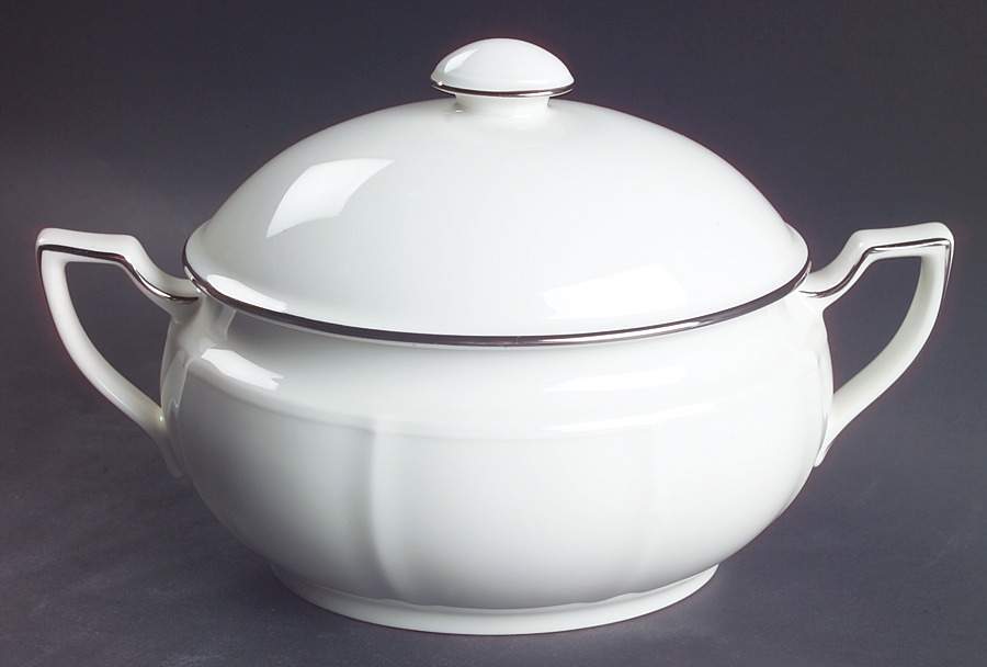 Imperial Platinum Oval Covered Vegetable by Noritake-1