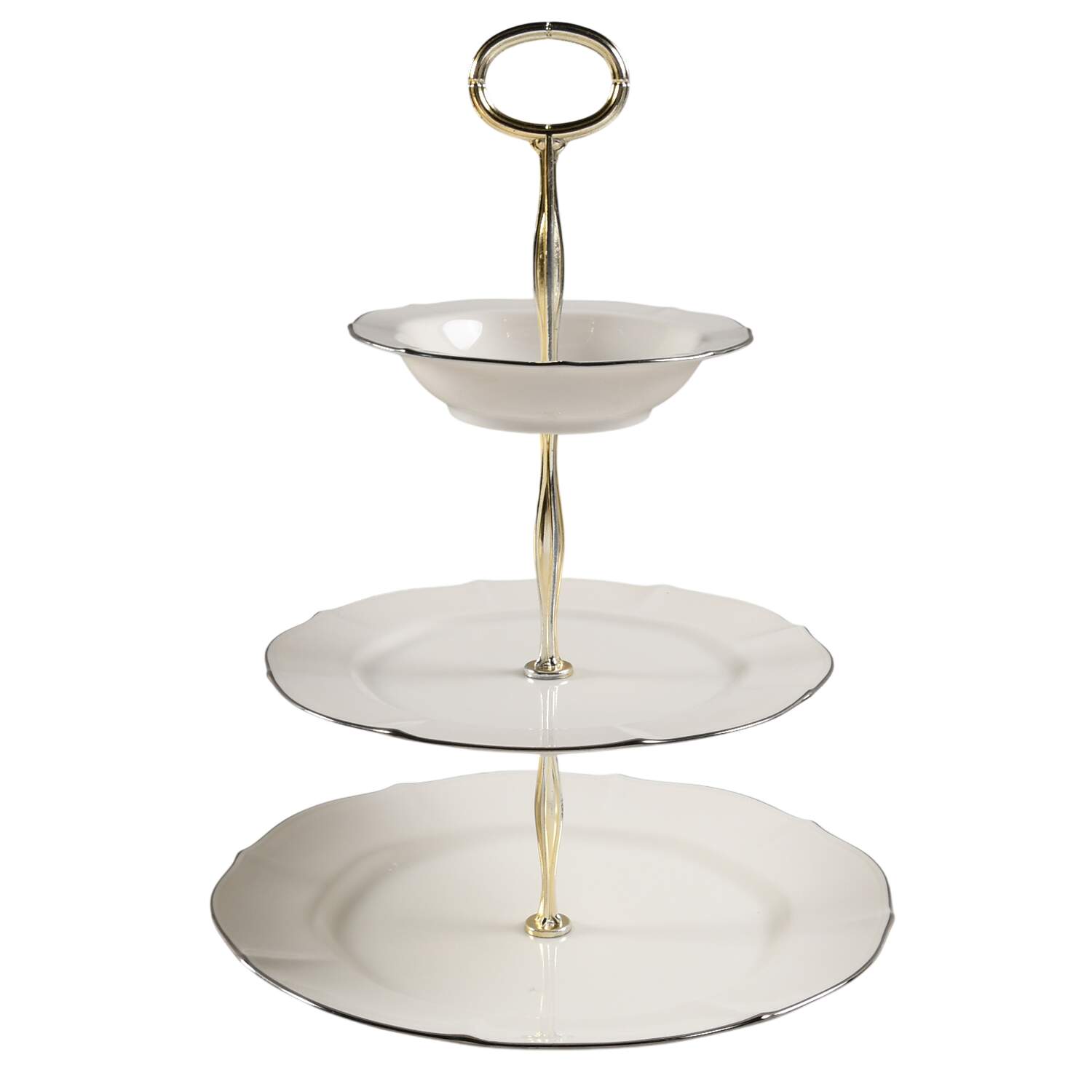 Imperial Platinum Tiered Fruit Dip HC by Noritake-1