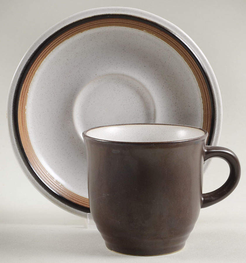 Inca Flat Cup & Saucer Set by Noritake-1