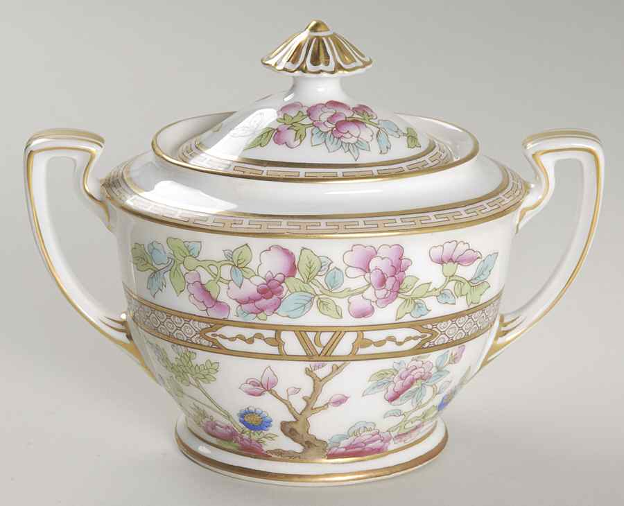 Indian Tree Sugar Bowl & Lid by Noritake-1