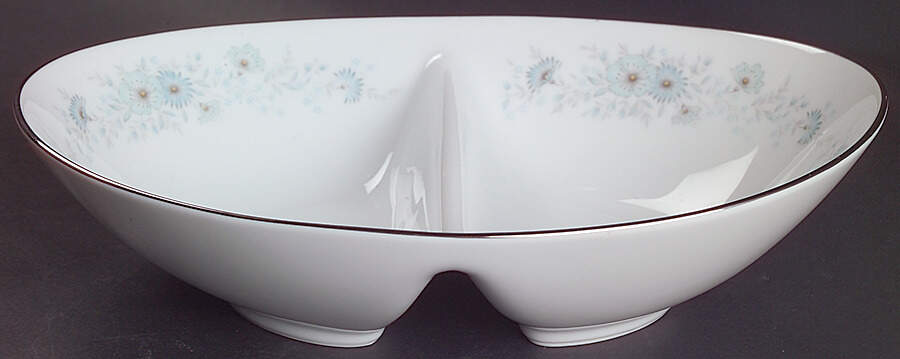 Inverness 10" Oval Divided Vegetable Bowl by Noritake-1