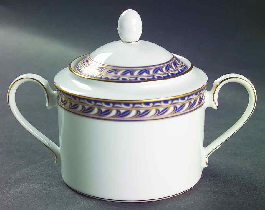 Indigo Waltz Sugar Bowl & Lid by Noritake-1