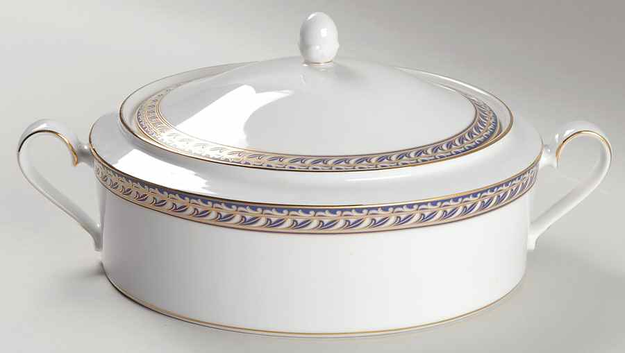 Indigo Waltz Round Covered Vegetable by Noritake-1