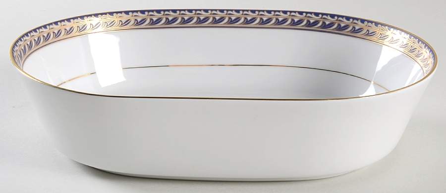 Indigo Waltz 9" Oval Vegetable Bowl by Noritake-1