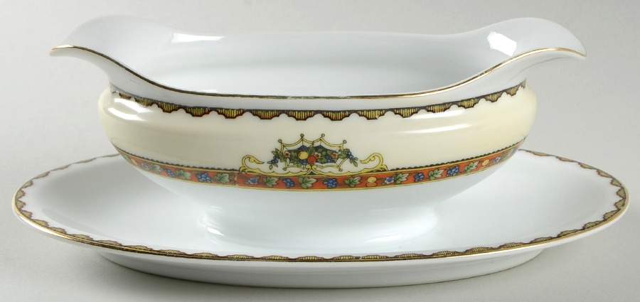Iona Gravy Boat with Attached Underplate by Noritake-1