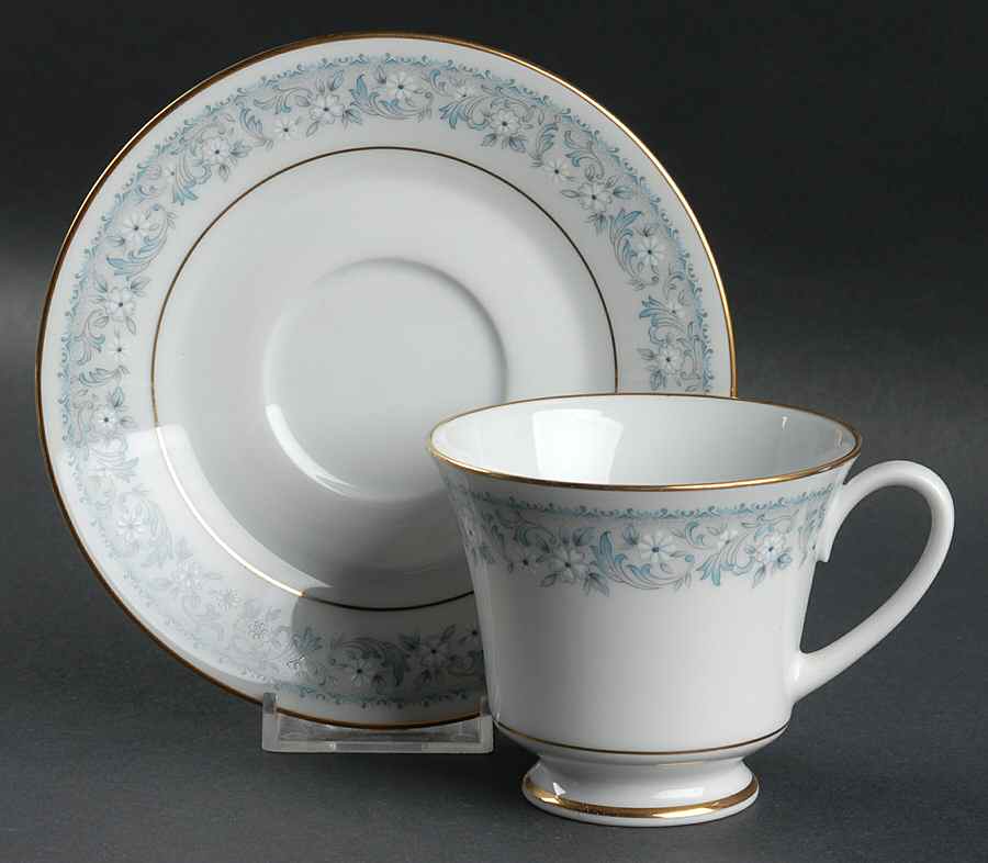 Iona Footed Cup & Saucer Set by Noritake-1