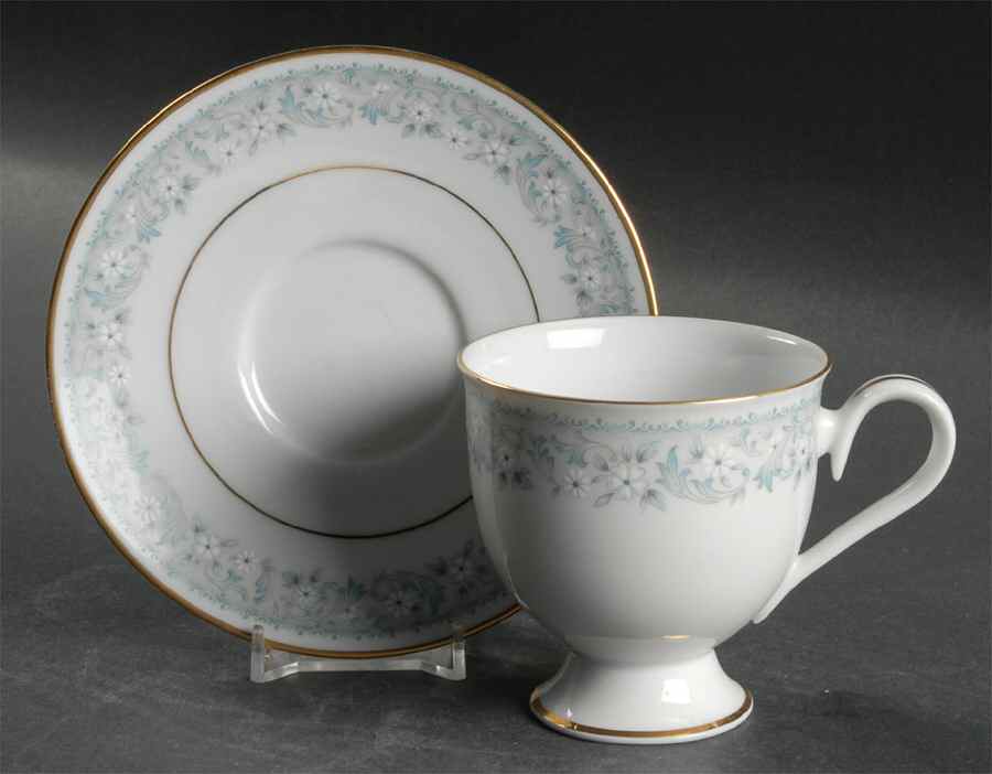 Iona Footed Cup & Saucer Set by Noritake-1