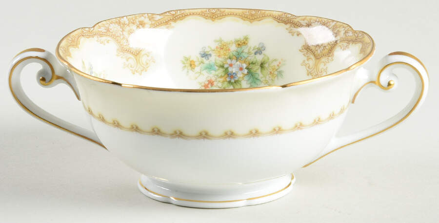 Iris Footed Cream Soup Bowl by Noritake-1