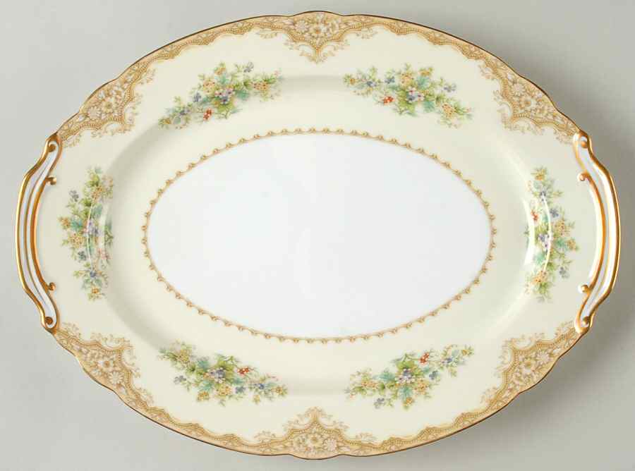 Iris 13" Oval Serving Platter by Noritake-1