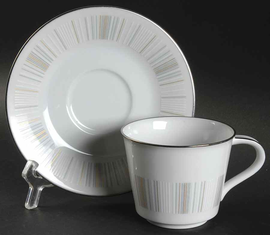 Isabella Flat Cup & Saucer Set by Noritake-1