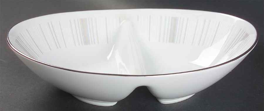 Isabella 10" Oval Divided Vegetable Bowl by Noritake-1