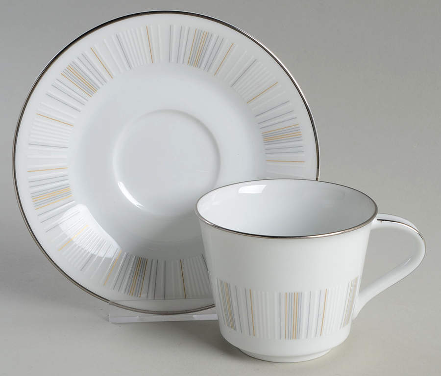 Isabella Footed Cup & Saucer Set by Noritake-1