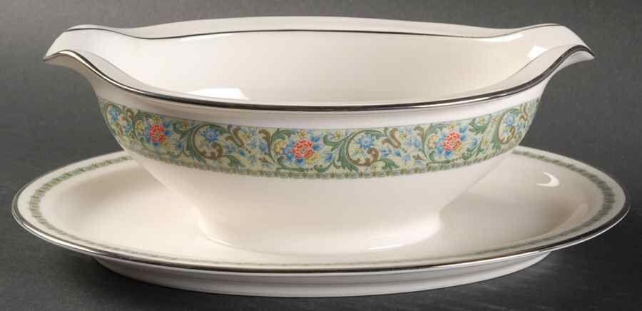 Isolde Gravy Boat with Attached Underplate by Noritake-1