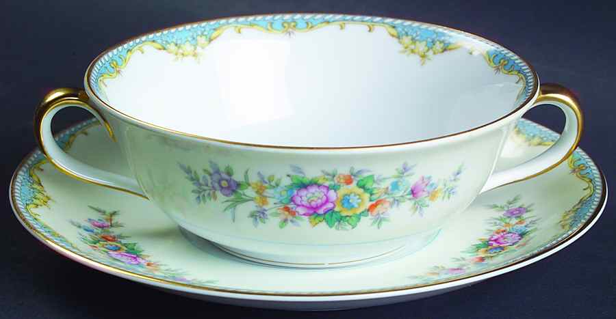Ivanhoe Flat Cream Soup Bowl & Saucer Set by Noritake-1