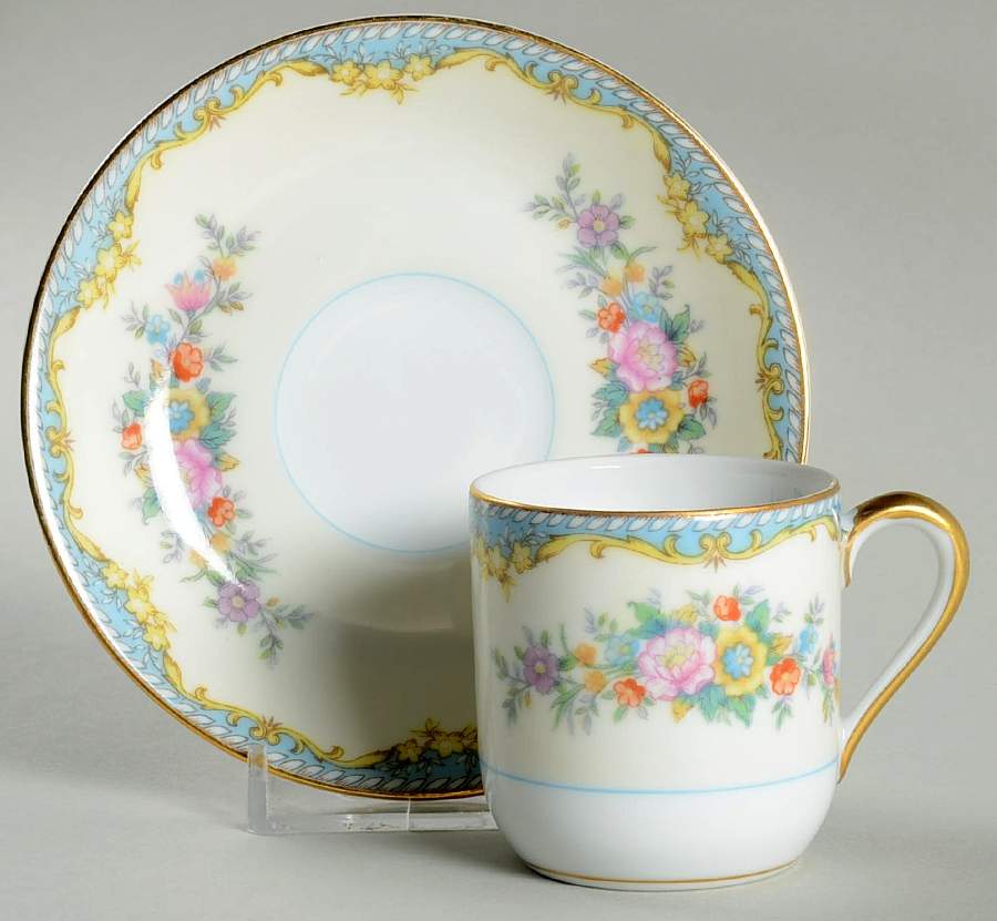 Ivanhoe Flat Demitasse Cup & Saucer Set by Noritake-1