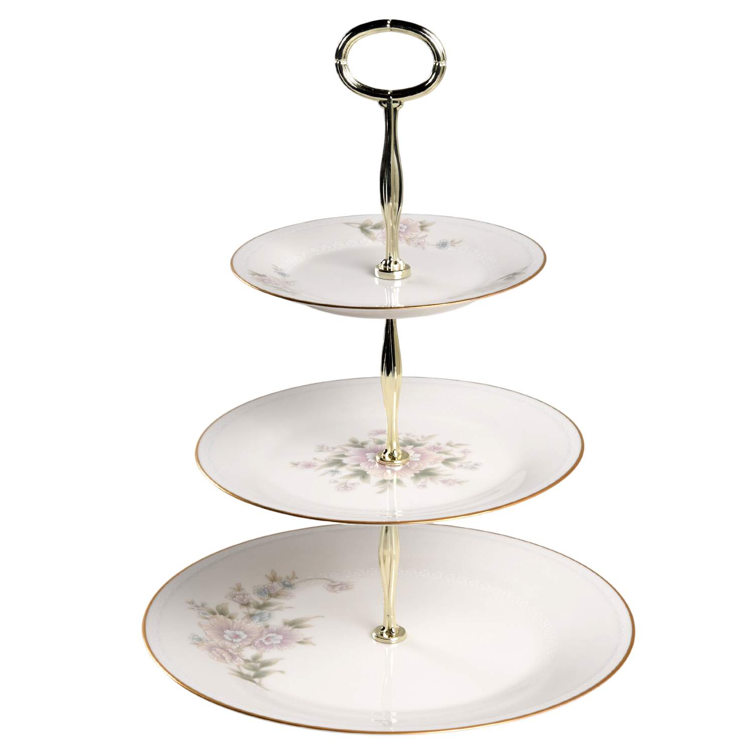 Ivanhoe 13 7/8"-14 1/4" 3-Tiered Serving Tray(DP,SP,BB) HC by Noritake-1