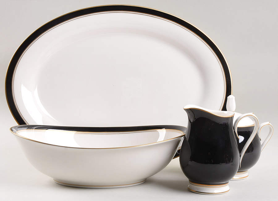 Ivory & Ebony 5 Piece Hostess Set by Noritake-1