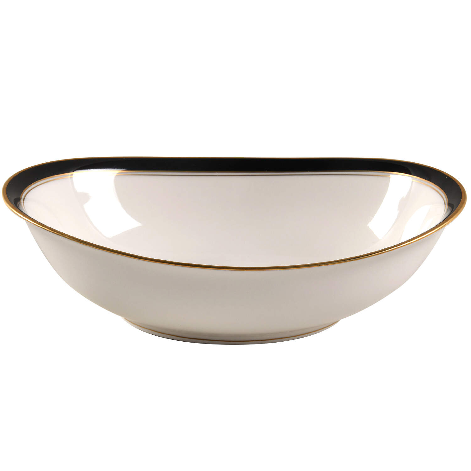 Ivory & Ebony 10" Oval Vegetable Bowl by Noritake-1