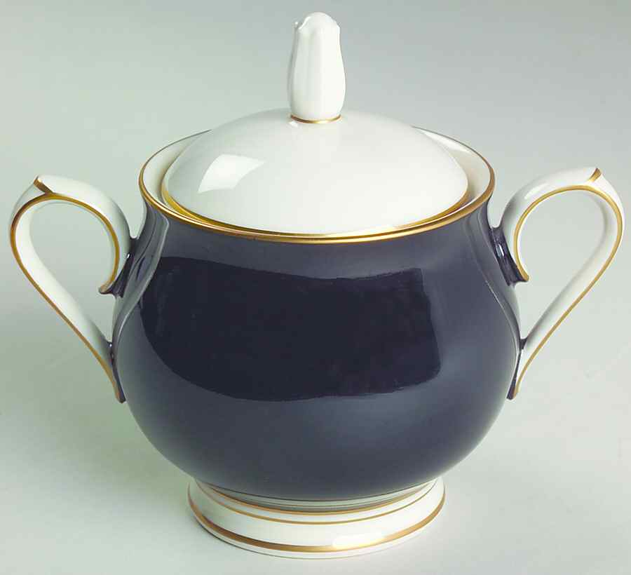 Ivory & Ebony Sugar Bowl & Lid by Noritake-1