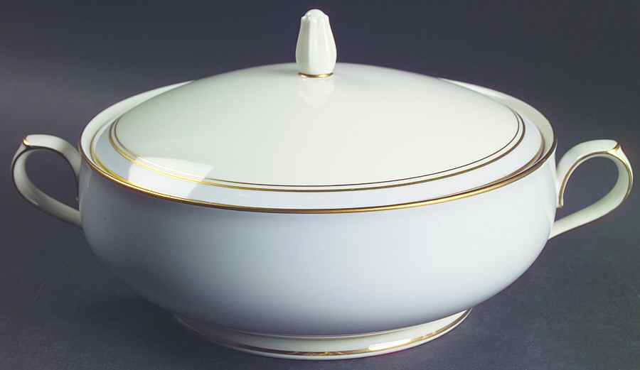 Ivory & Mist Round Covered Vegetable by Noritake-1