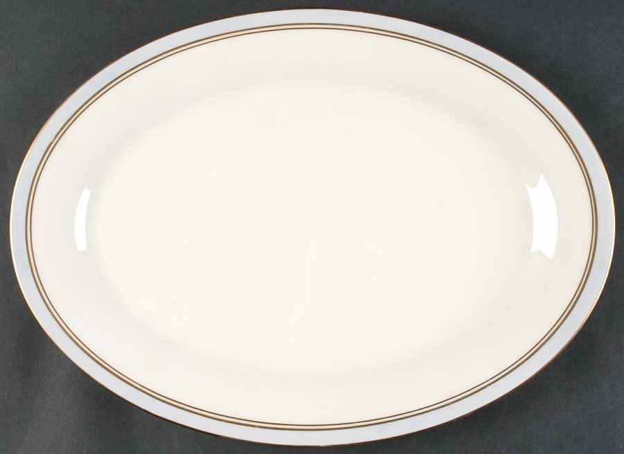 Ivory & Mist 14" Oval Serving Platter by Noritake-1