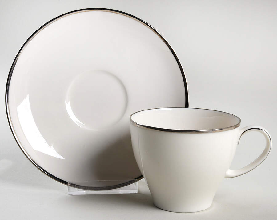 Ivonne Flat Cup & Saucer Set by Noritake-1