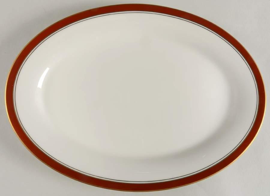 Ivory & Sienna 14" Oval Serving Platter by Noritake-1