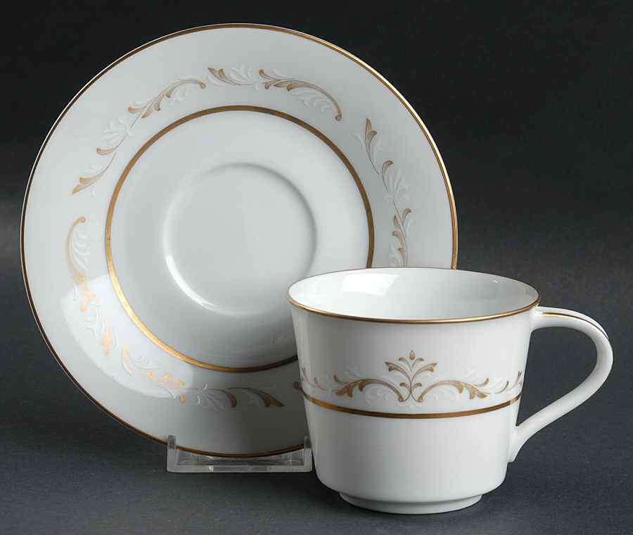 Jacqueline Flat Cup & Saucer Set by Noritake-1