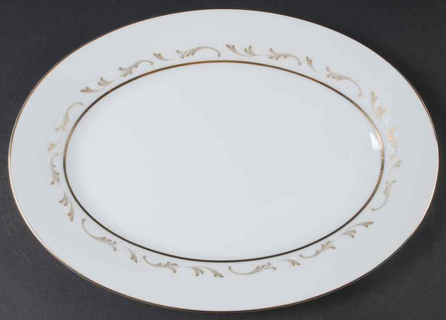 Jacqueline 12" Oval Serving Platter by Noritake-1