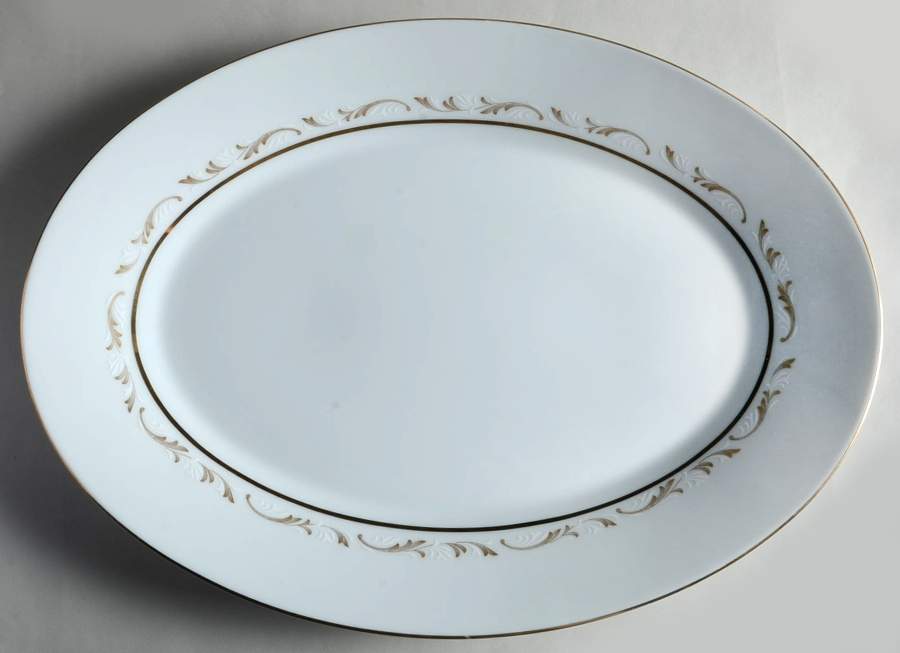 Jacqueline 16" Oval Serving Platter by Noritake-1
