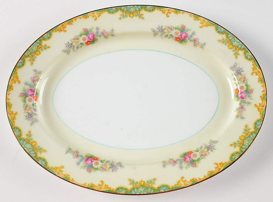 Jacquin 13" Oval Serving Platter by Noritake-1