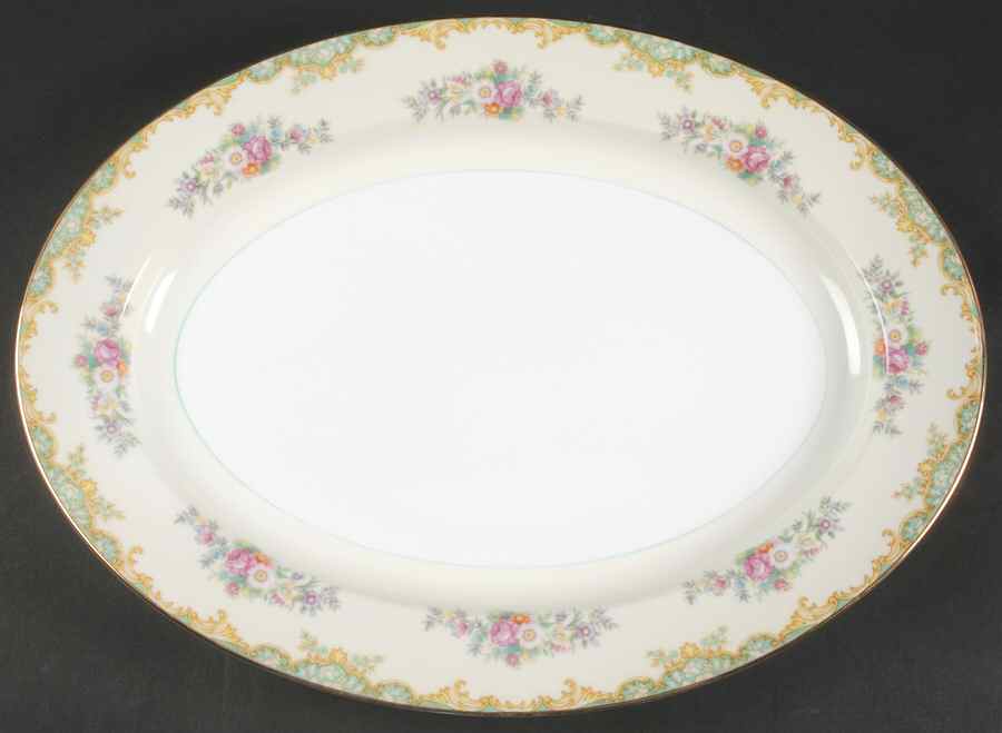 Jacquin 16" Oval Serving Platter by Noritake-1
