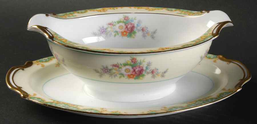 Jacquin Gravy Boat with Attached Underplate by Noritake-1