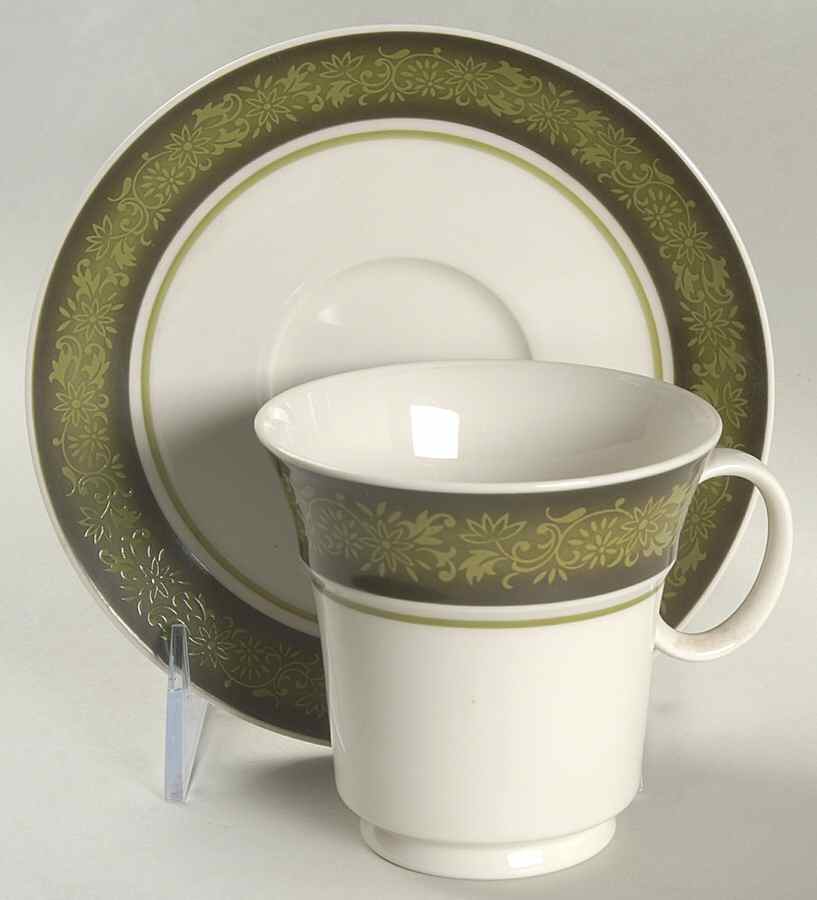 Jadestone Footed Cup & Saucer Set by Noritake-1