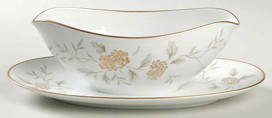 Janice Gravy Boat with Attached Underplate by Noritake-1