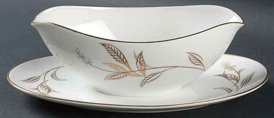 Jania Gravy Boat with Attached Underplate by Noritake-1
