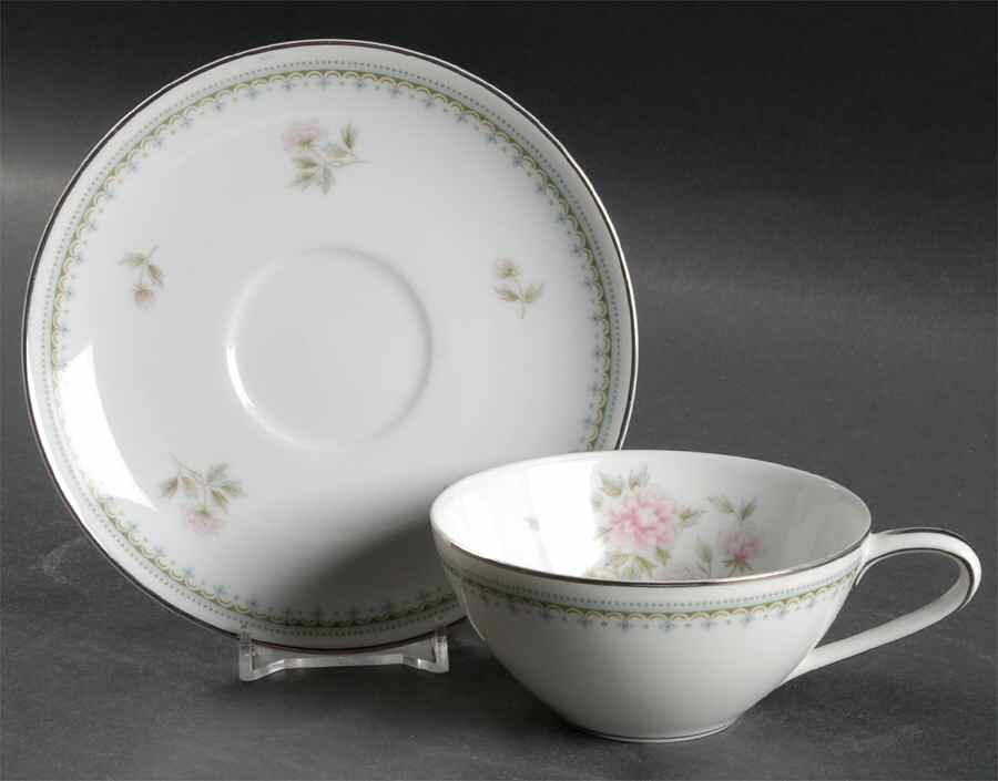 Jardine Flat Cup & Saucer Set by Noritake-1