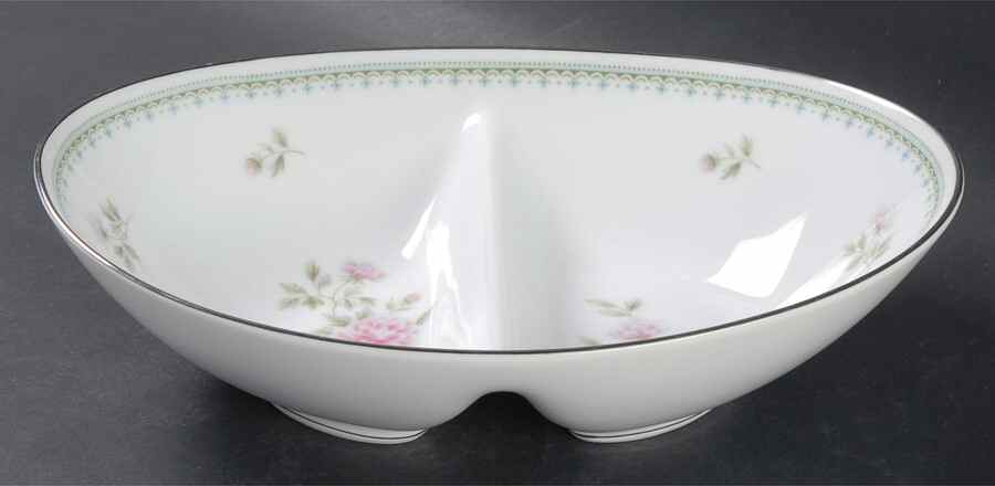 Jardine 10" Oval Divided Vegetable Bowl by Noritake-1