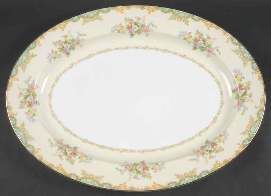 Jasmine 16" Oval Serving Platter by Noritake-1