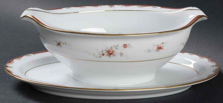 Jean Gravy Boat with Attached Underplate by Noritake-1
