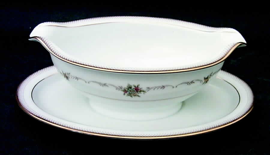 Joanne Gravy Boat with Attached Underplate by Noritake-1