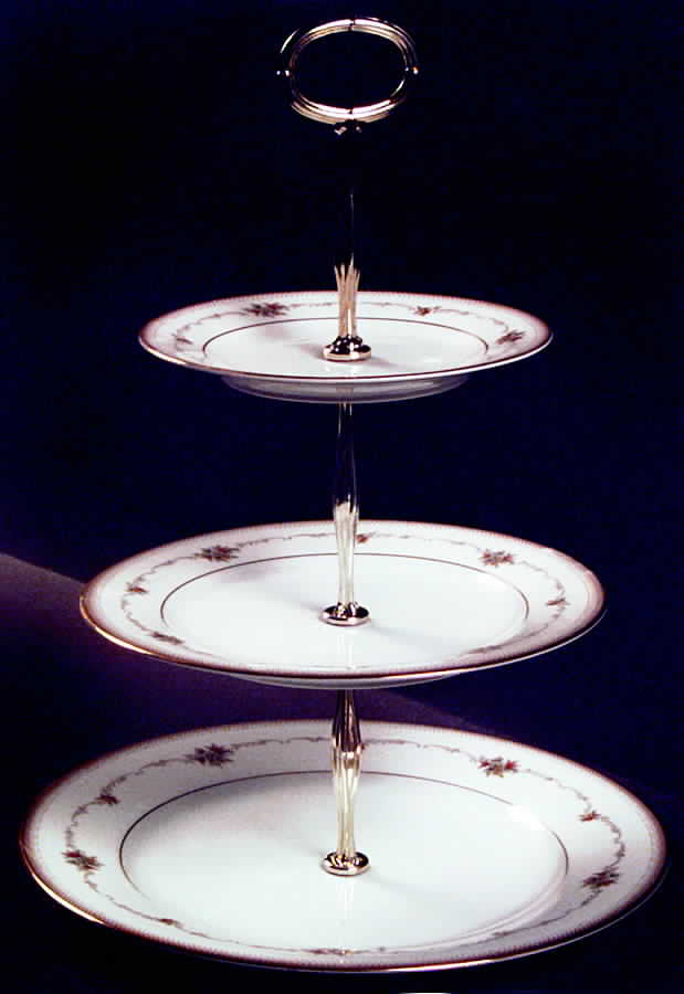 Joanne 13 7/8"-14 1/4" 3-Tiered Serving Tray(DP,SP,BB) HC by Noritake-1