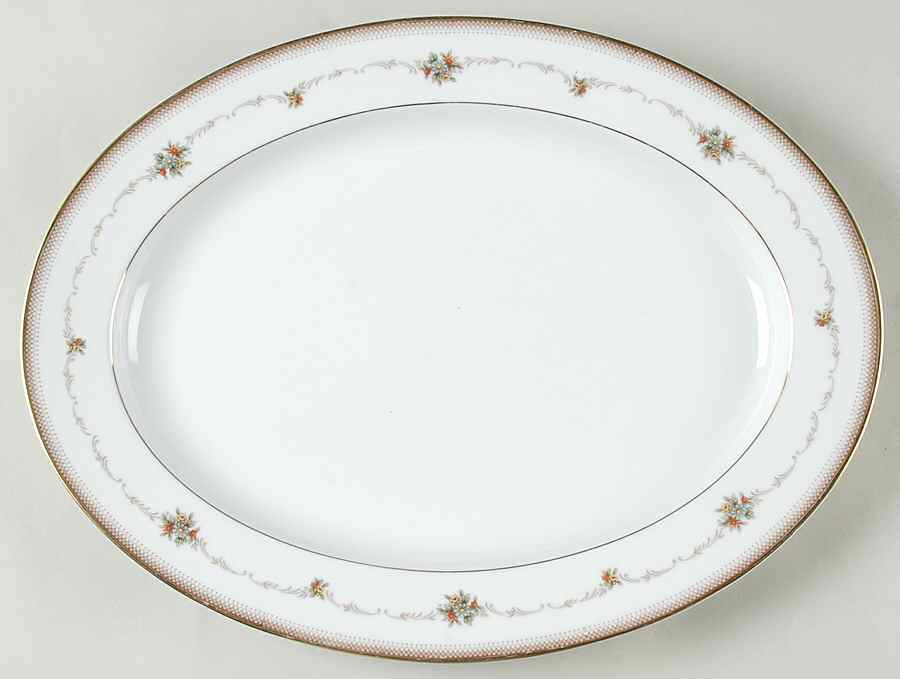 Joanne 16" Oval Serving Platter by Noritake-1