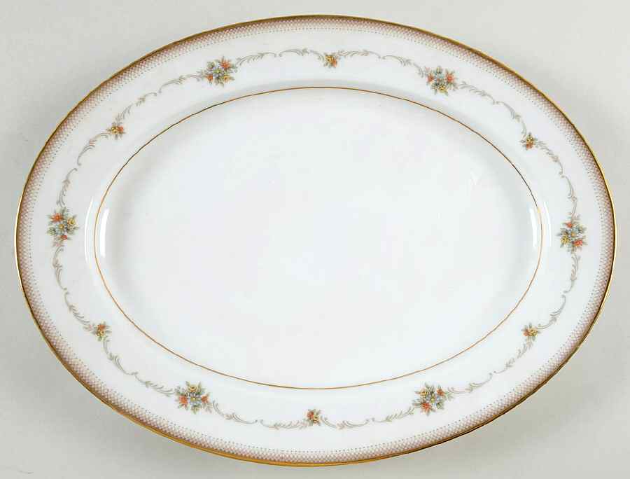 Joanne 13" Oval Serving Platter by Noritake-1