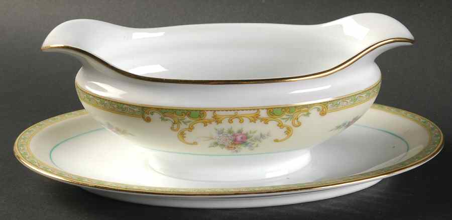 Joliet Gravy Boat with Attached Underplate by Noritake-1