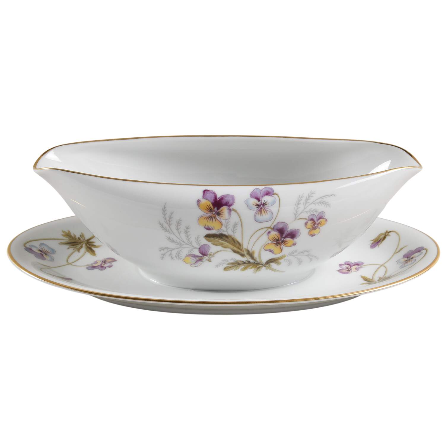 Joyce Gravy Boat with Attached Underplate by Noritake-1