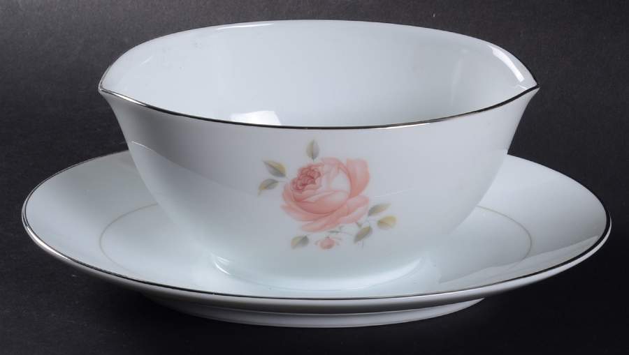 June Gravy Boat with Attached Underplate by Noritake-1