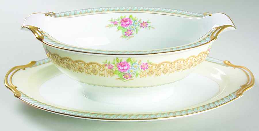 Juno Gravy Boat with Attached Underplate by Noritake-1