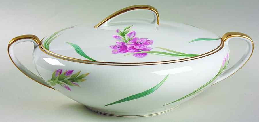 Karen (5141, Gold Trim) Round Covered Vegetable by Noritake-1