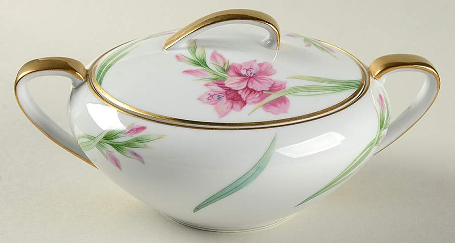 Karen (5141, Gold Trim) Sugar Bowl & Lid by Noritake-1